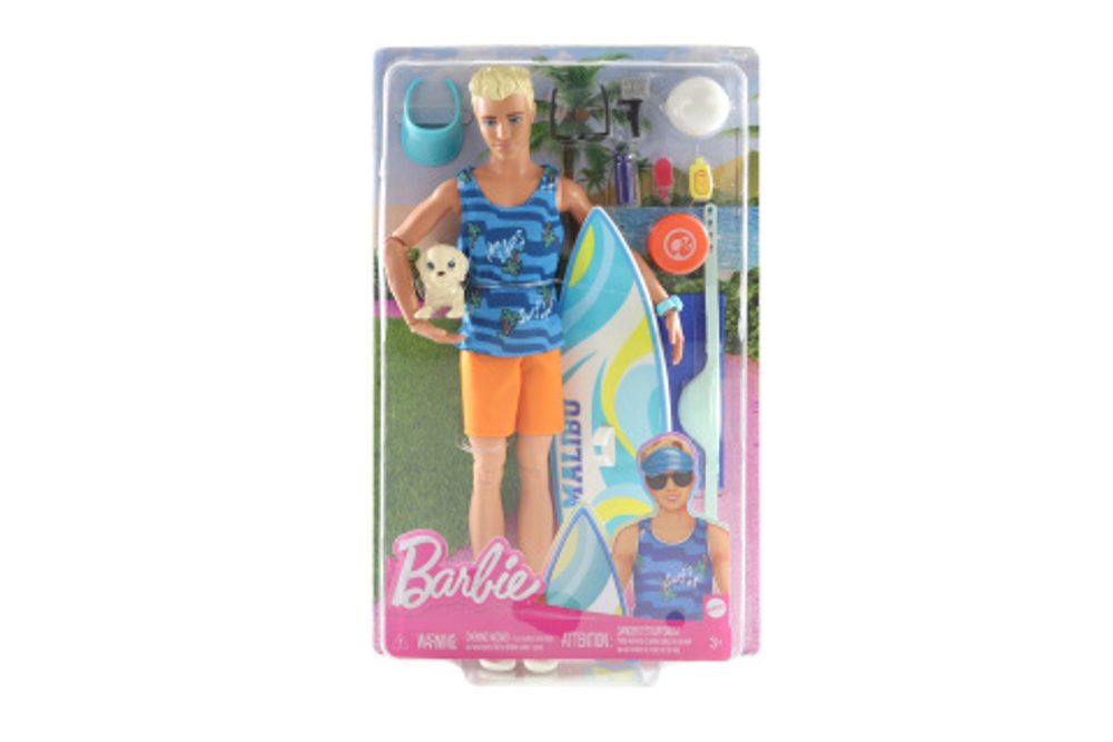 Popron Barbie Ken surfista s doplňky HPT50