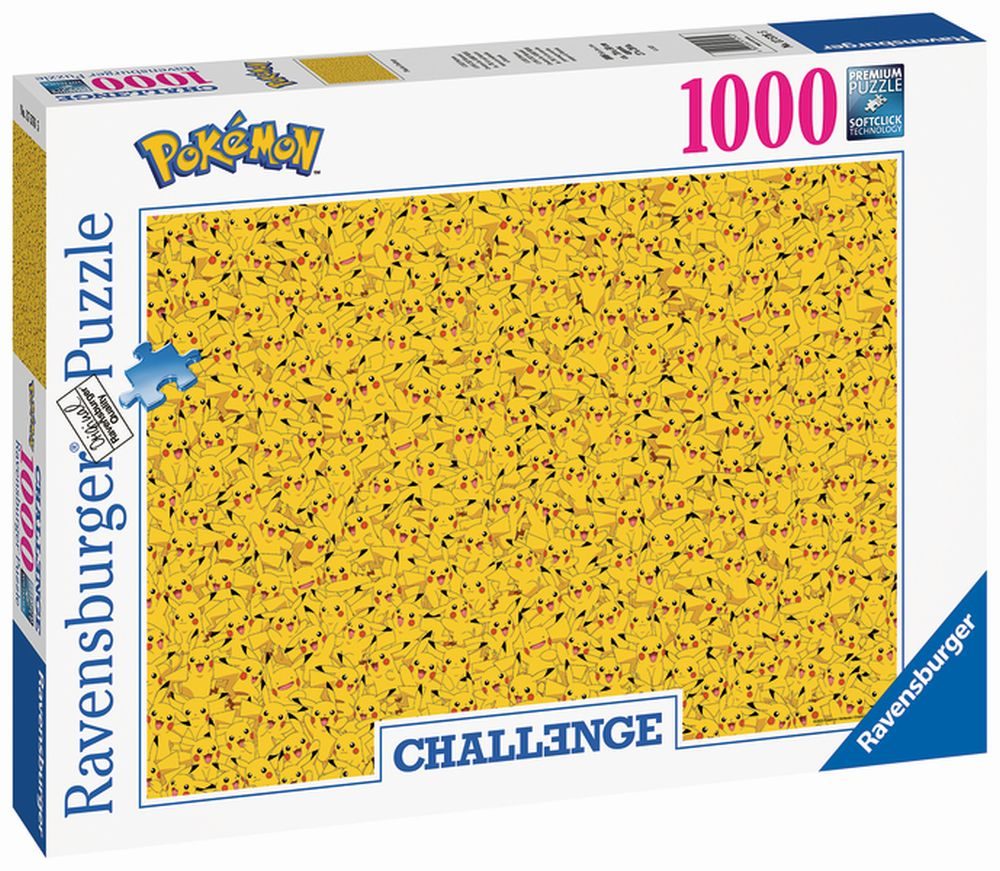 Ravensburger Challenge Puzzle: Pokémon Pikachu 1000 dílků