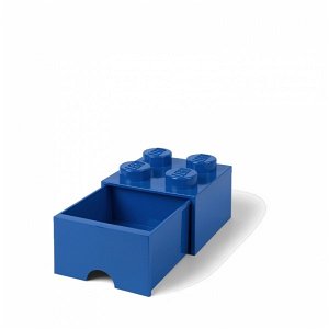 LEGO úložný box 4 s šuplíkem - tmavě modrá