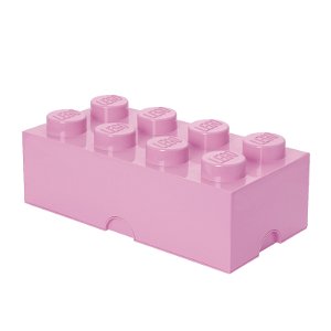 LEGO úložný box 8 (DIF) 250 x 500 x 180 mm - světle růžová