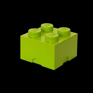 LEGO úložný box 4 250 x 250 x 180 mm - limetkově zelená