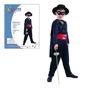Kostým na karneval - Bandita, střední 120-130 cm (55518)
