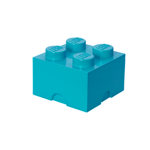 LEGO úložný box 4 (DIF) 250 x 250 x 180 mm - azurová