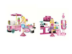 Megabloks  Micro - Barbie Zmrzlinářský vůz / módní salón, cena za jeden kus