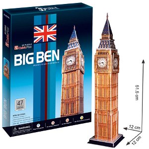 CubicFun 3D puzzle Big Ben (střední) 47 ks