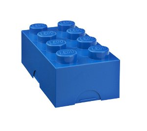 LEGO box na svačinu 8 100 x 200 x 75 mm - modrá