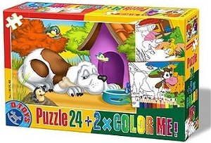 D-Toys Color me! Pejsek 24 dílků + 2x omalovánky 1 + 1 undefined