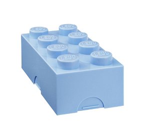 LEGO box na svačinu 8 100 x 200 x 75 mm - světle modrá