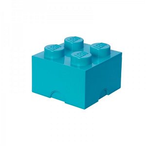 LEGO úložný box 250 x 250 x 180 mm - azurová