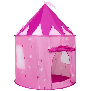 BABY MIX Dětský stan Hrad Baby Mix růžový Polyester 105x105x125 cm