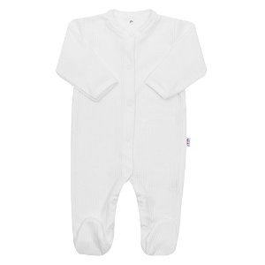 NEW BABY Kojenecký bavlněný overal New Baby Practical bílý kluk 100% Bavlna 62 (3-6m)