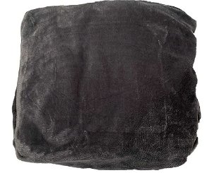 JERRY FABRICS Mikroplyšové prostěradlo tmavě šedá Polyester, 90/200 cm