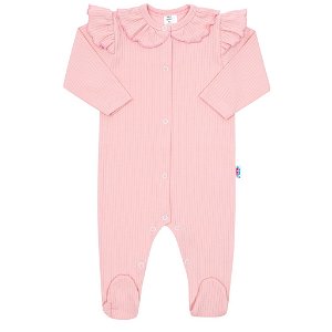 NEW BABY Kojenecký bavlněný overal Stripes růžový 74 100% Bavlna 74 (6-9m)