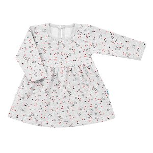NEW BABY Kojenecké šatičky s dlouhým rukávem For Girls hvězdičky Bavlna/Polyester/Elastan 68 (4-6m)