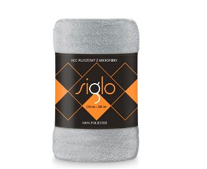 FARO Plyšová deka světle šedá super soft Polyester, 220/200 cm