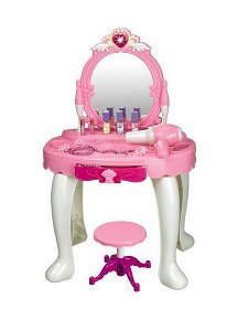 BABY MIX Dětský toaletní stolek se židličkou Baby Mix Sandra Plast 73x45x32 cm
