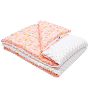 NEW BABY Dětská deka z Minky s výplní Harmony růžová 70x100 cm Bavlna/Polyester/Antialergické vlákno 70x100 cm