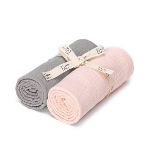 ESECO BIO Mušelínové pleny Grey - Pink 100% Bavlna Mušelín 65/65 cm