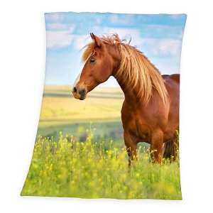 HERDING Fleece deka Kůň freedom Polyester, 130/160 cm