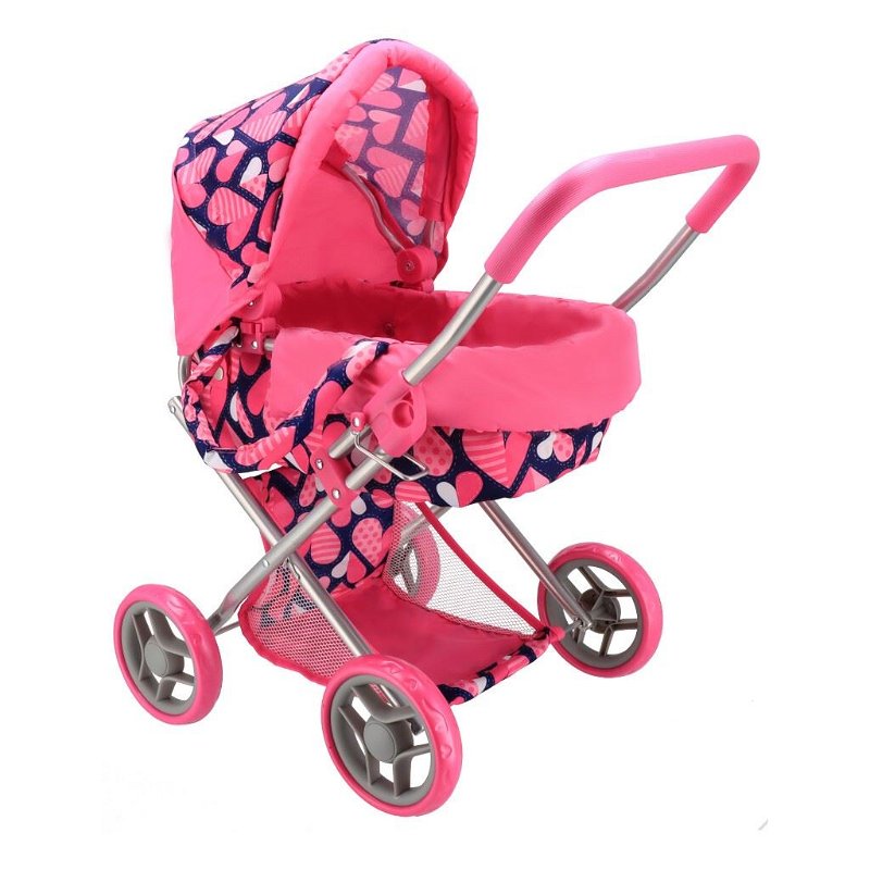 BABY MIX Hluboký kočárek pro panenky Baby Mix Laura Polyester/Kov 57x55x36 cm