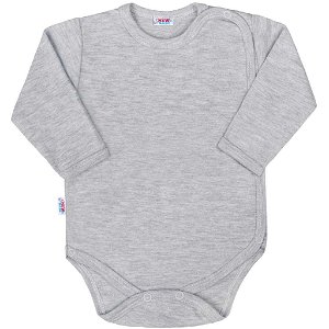 NEW BABY Kojenecké celorozepínací body New Baby Classic II šedé 56 100% bavlna 56 (0-3m)