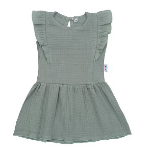 NEW BABY Kojenecké mušelínové šaty Summer Nature Collection mátové 100% Bavlna 62 (3-6m)