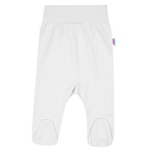 NEW BABY Kojenecké polodupačky Stripes bílé 100% bavlna 80 (9-12m)