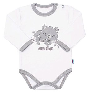 NEW BABY Kojenecké bavlněné body s dlouhým rukávem New Baby Cute Bear 80 100% bavlna 80 (9-12m)