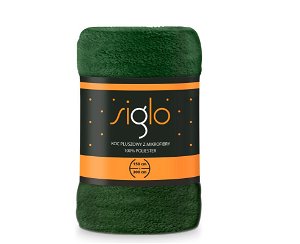 FARO Plyšová deka lahvově zelená super soft Polyester, 150/200 cm