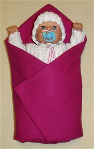 SDS Rychlozavinovačka pro panenky Sytě růžová bavlna 60x60 cm