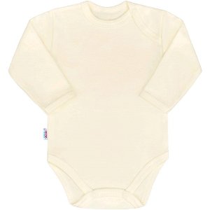 NEW BABY Kojenecké body s dlouhým rukávem New Baby Pastel béžové 56 100% bavlna 56 (0-3m)