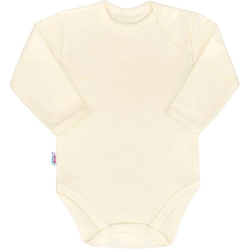 NEW BABY Kojenecké body s dlouhým rukávem New Baby Pastel béžové 56 100% bavlna 56 (0-3m)