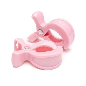 T-Tomi Kočárkové kolíčky růžová Plast, 2 ks 8x3 cm