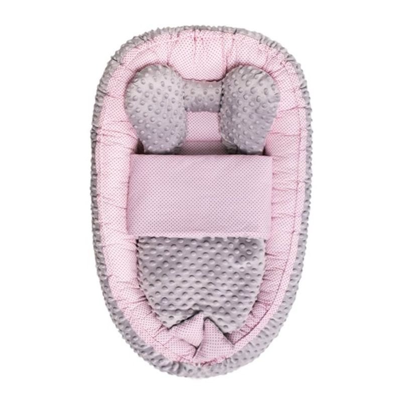 BELISIMA MINKY Hnízdečko Sweet baby růžová Bavlna/Polyester, 55x75 cm