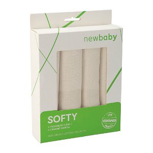 New baby 4 ks Bavlněné pleny SOFTY z organické bavlny 120g/m Bavlna 70x70 cm