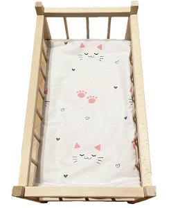 SDS Matrace do postýlky pro panenky Kočičky bílá Bavlna/Polyester, 50x28 cm