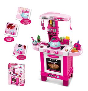 BABY MIX Dětská kuchyňka Baby Mix růžová Plast 87x64x29 cm