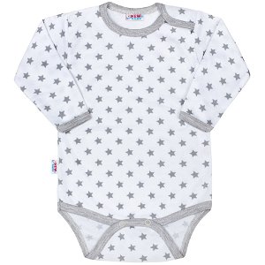 NEW BABY Kojenecké body New Baby Classic II šedé s hvězdičkami 80 100% bavlna 80 (9-12m)