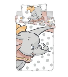 JERRY FABRICS Povlečení do postýlky Dumbo dots baby Bavlna, 100/135, 40/60 cm