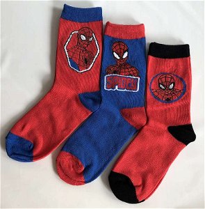 EUROSWAN 3 Pack Dětské ponožky Spiderman Bavlna vel. 35-37