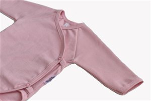 Body dlouhý rukáv zavinovací perlově růžové - 98