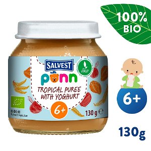 SALVEST Salvest Pönn BIO Ovocné pyré s jogurtem (130 g)