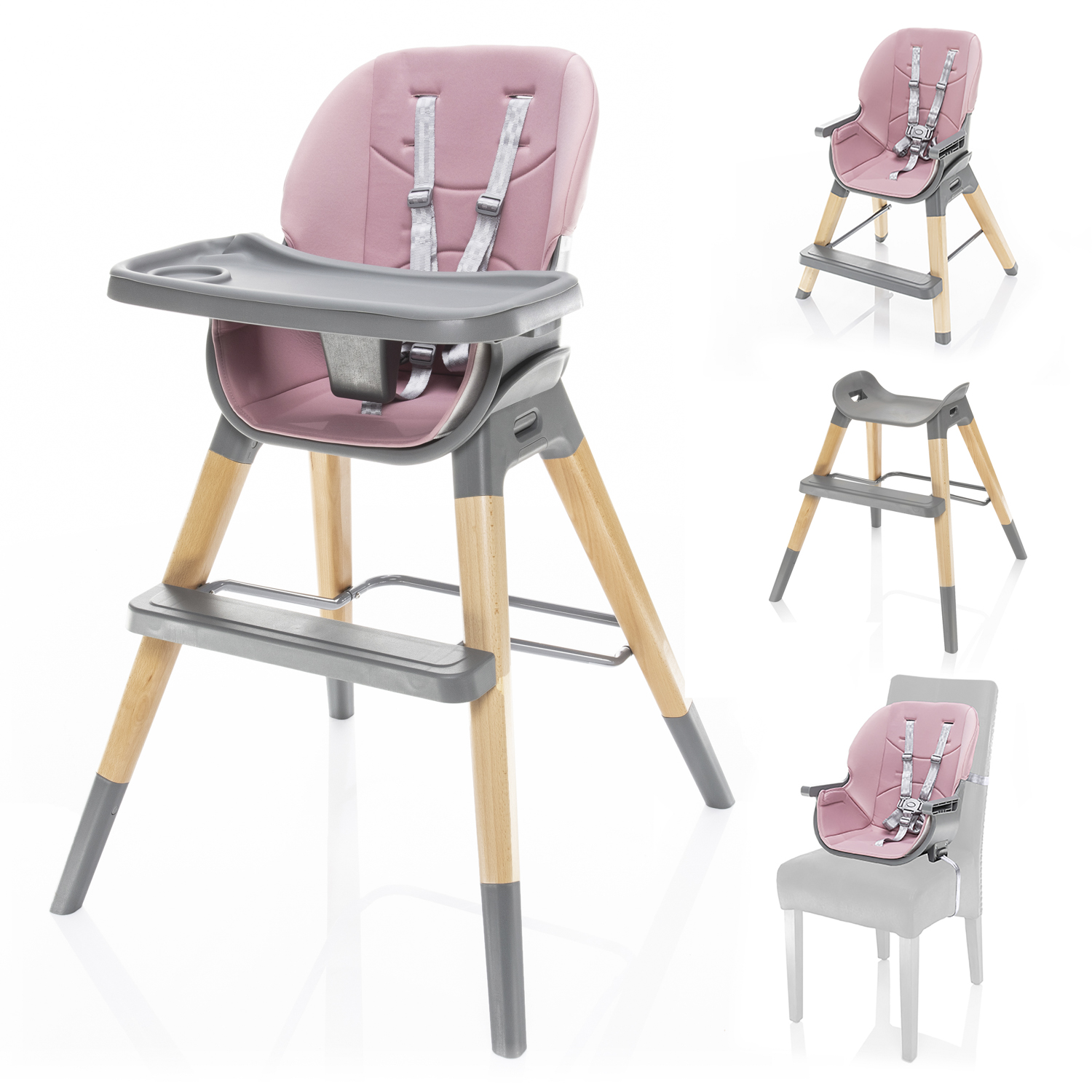 ZOPA Dětská židlička Nuvio Blush pink