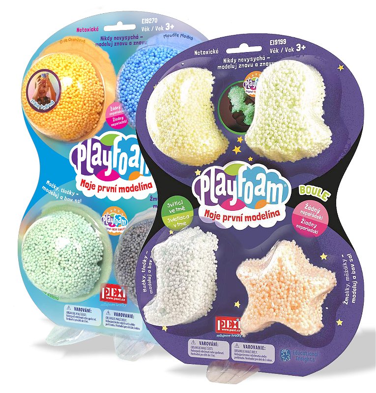 Sada modelíny PlayFoam® Boule- 4pack B+4pack SVÍTÍCÍ (bundle)