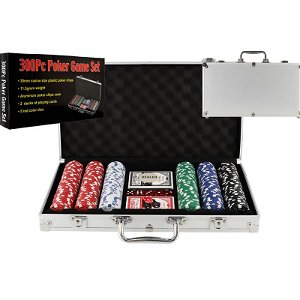 Poker sada 300ks + karty + kostky v hliníkovém kufříku