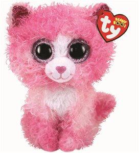 TY Beanie Boos REAGAN - ružová kočka, 24cm