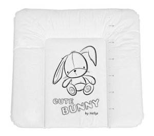NELLYS Přebalovací podložka, měkká, Cute Bunny, 85 x 72cm, bílá