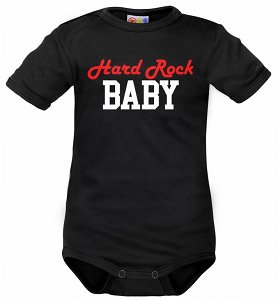 Body krátký rukáv Dejna Hard Rock Baby - černé, vel. 86