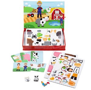 Bigjigs Toys Magnetické oblékací puzzle Farma