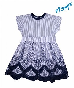 Dětské šaty Nicol, Sailor - granátové/proužky, vel. 128